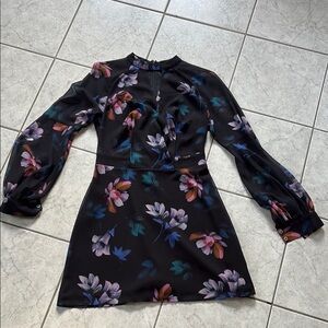 Marciano Black Sheath Dress with Bishop Sleeves